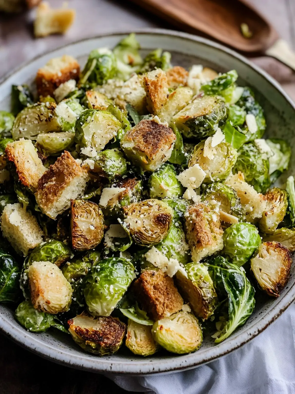 Irresistible Roasted Brussels Sprouts Caesar Salad Delight 2 Roasted Brussels Sprouts Caesar Salad