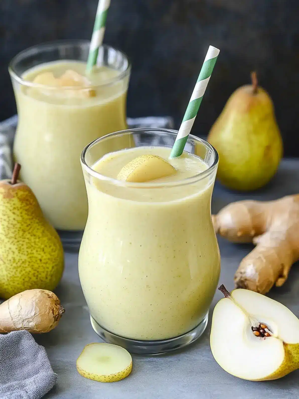 Revitalize Your Mornings with Pear Ginger Smoothie Magic 4 Pear Ginger Smoothie