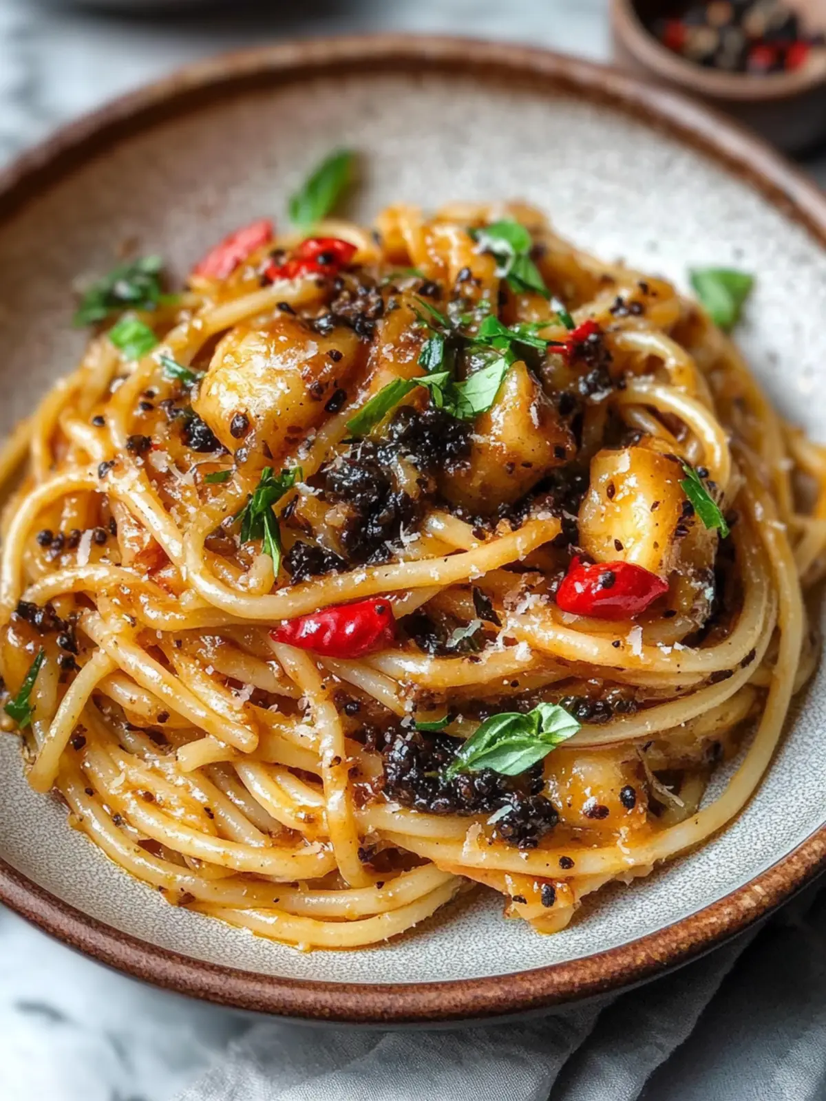 Vegan Singapore Black Pepper Sauce Spaghetti That Rocks! 3 Vegan Singapore Black Pepper Sauce Spaghetti