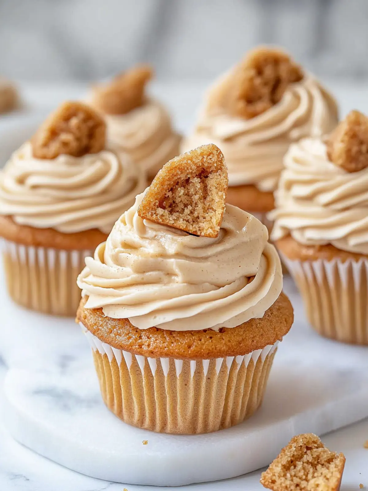 Decadent Biscoff Cupcakes with Dreamy Buttercream Bliss 3 Biscoff Cupcakes with Biscoff Buttercream