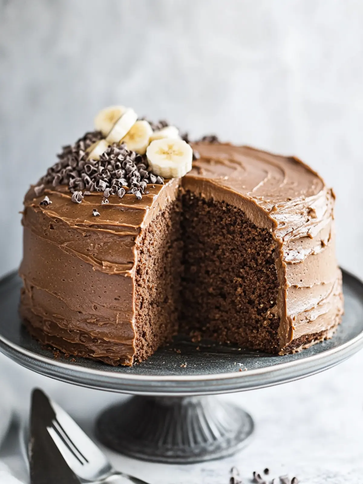 Irresistible Banana Cake with Nutella Frosting Bliss 4 Banana Cake with Nutella Frosting