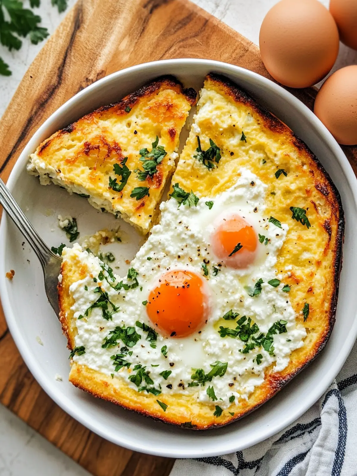 Delicious Baked Cottage Cheese Eggs for a Hearty Breakfast 4 Baked Cottage Cheese Eggs
