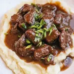 Savor Beef Tips and Gravy Over Cauliflower Mash Tonight 11 Beef Tips and Gravy Over Cauliflower Mash