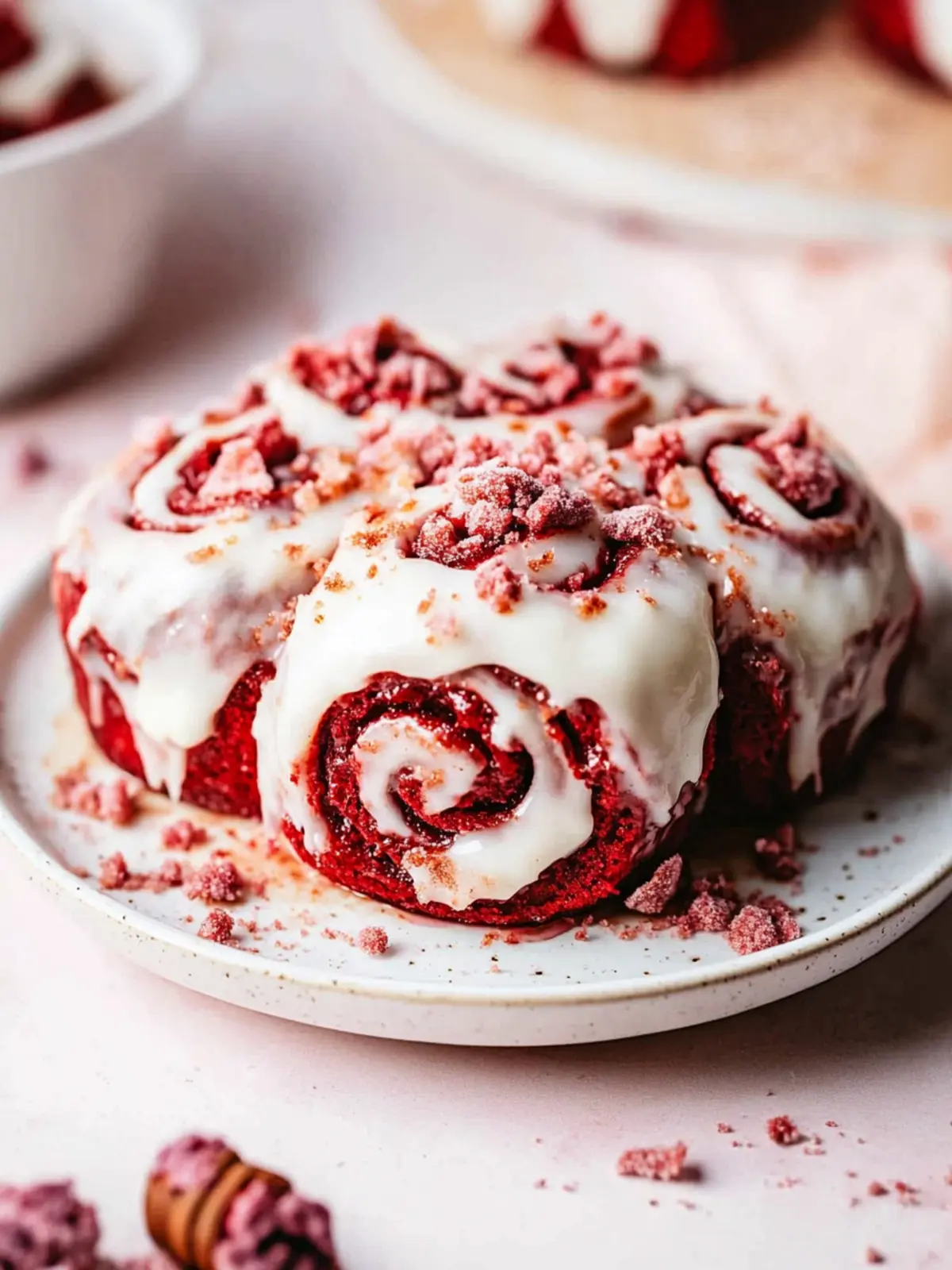 Irresistibly Soft Red Velvet Cinnamon Rolls with Cream Cheese Frosting 3 Red Velvet Cinnamon Rolls