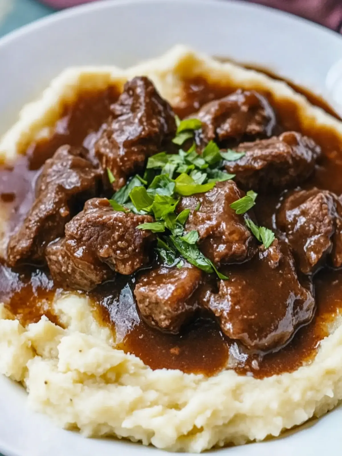 Savor Beef Tips and Gravy Over Cauliflower Mash Tonight 2 Beef Tips and Gravy Over Cauliflower Mash
