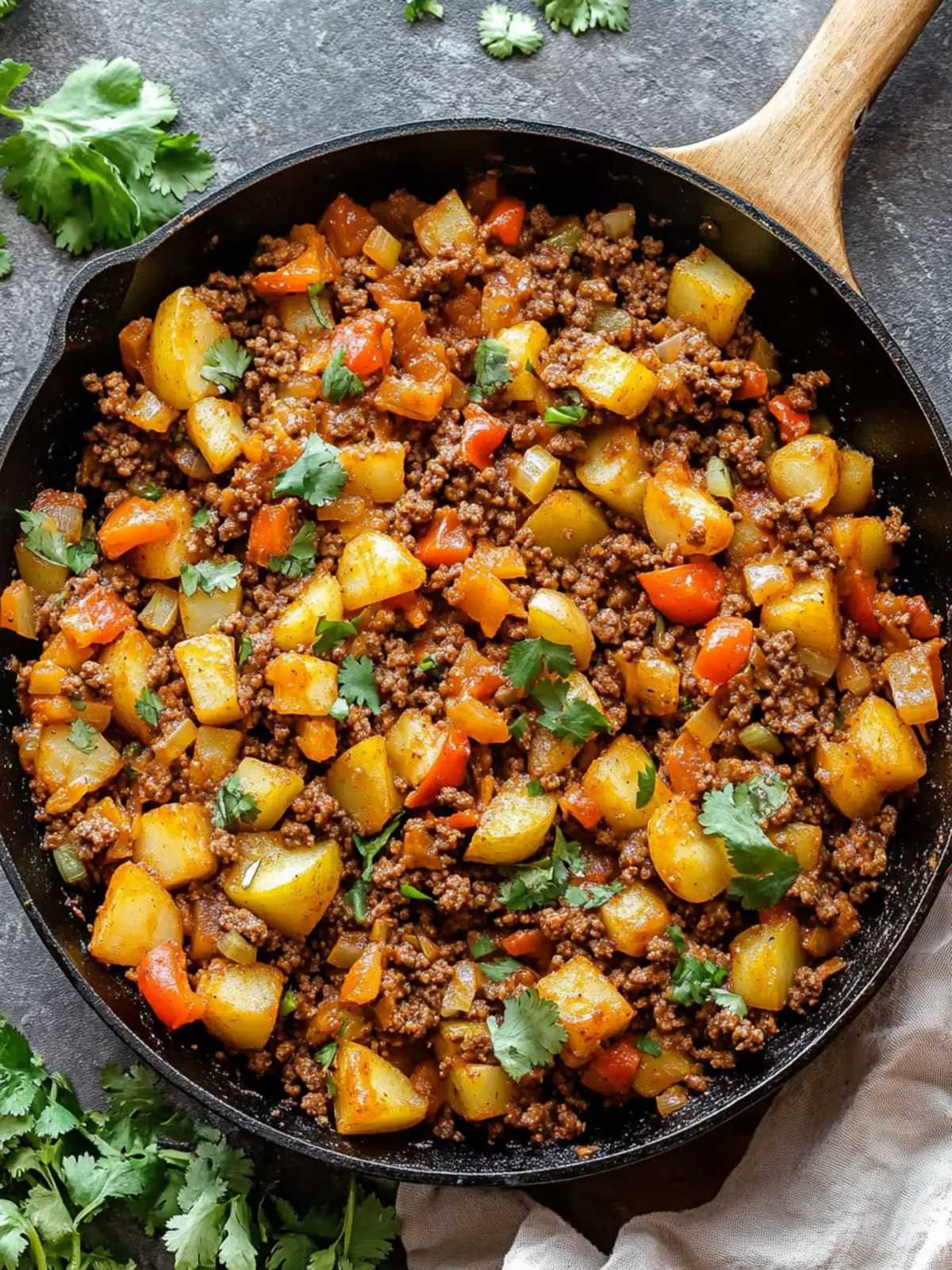 Sizzling Mexican Ground Beef and Potato Skillet Delight 4 Mexican Ground Beef and Potato Skillet