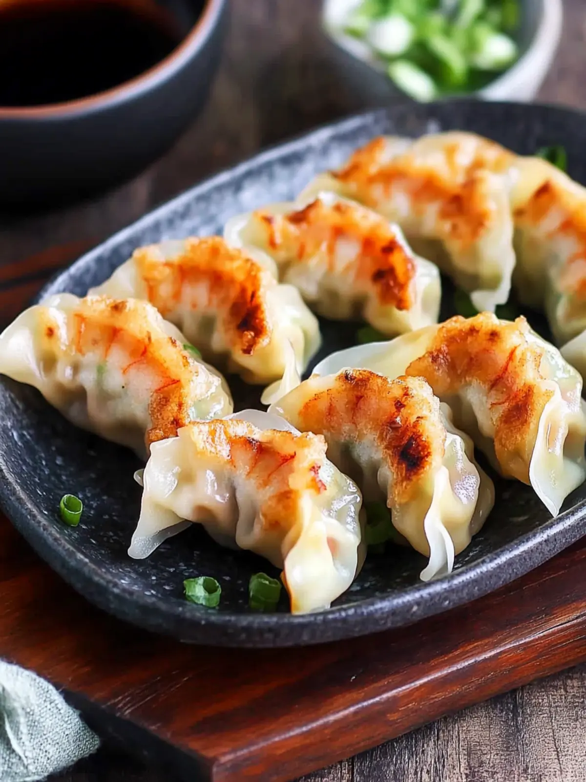 Irresistible Shrimp Gyoza: A Crispy Homemade Delight 3 Shrimp Gyoza