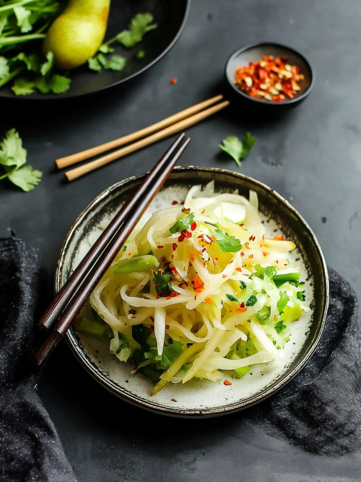 Zesty Asian Pear Slaw: A Crunchy Twist for Your Table 4 Asian Pear Slaw