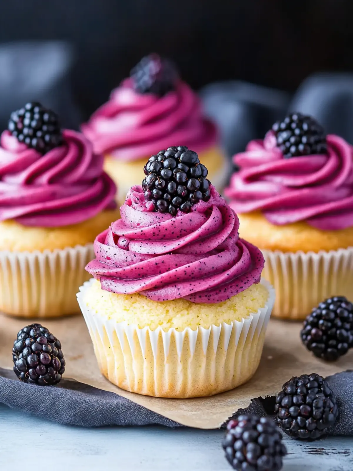 Lemon Poppy Seed Cupcakes with Blackberry Frosting Bliss 2 Lemon Poppy Seed Cupcakes with Blackberry Frosting