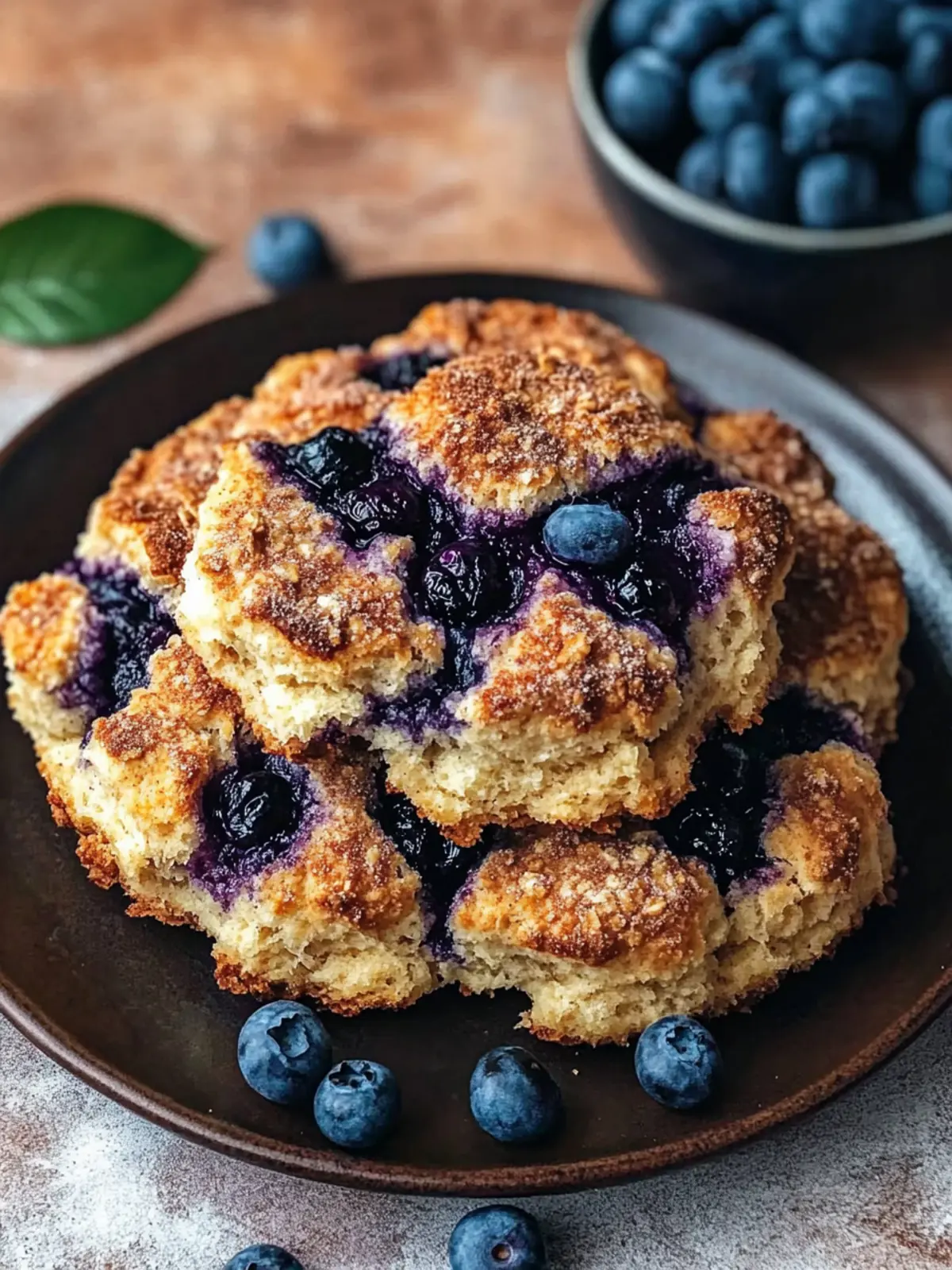 Delicious Blueberry Cinnamon Crunch Sourdough Biscuits Recipe 2 Blueberry Cinnamon Crunch Sourdough Biscuits
