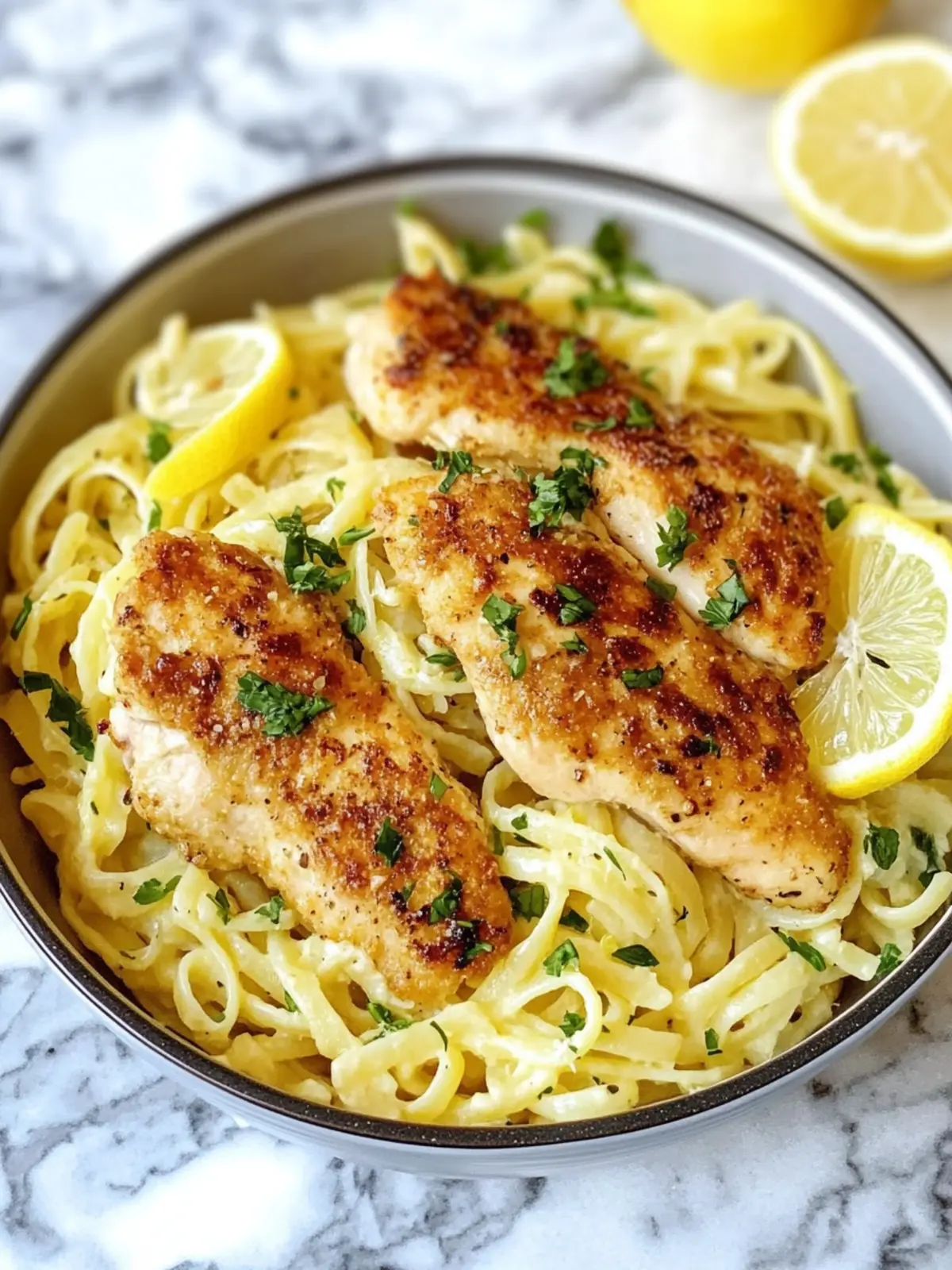 Savor Romano Chicken with Zesty Lemon Garlic Pasta Delight 5 Romano Chicken with Lemon Garlic Pasta
