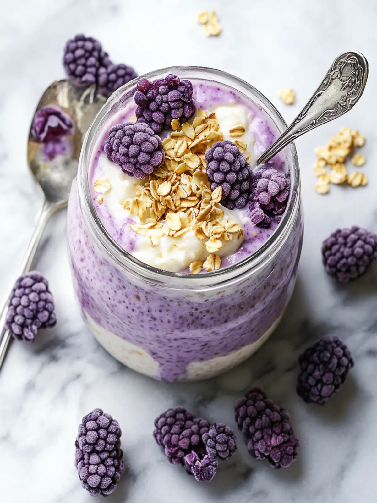 Delightful Ube Cheesecake Overnight Oats for Busy Mornings 3 Ube Cheesecake Overnight Oats