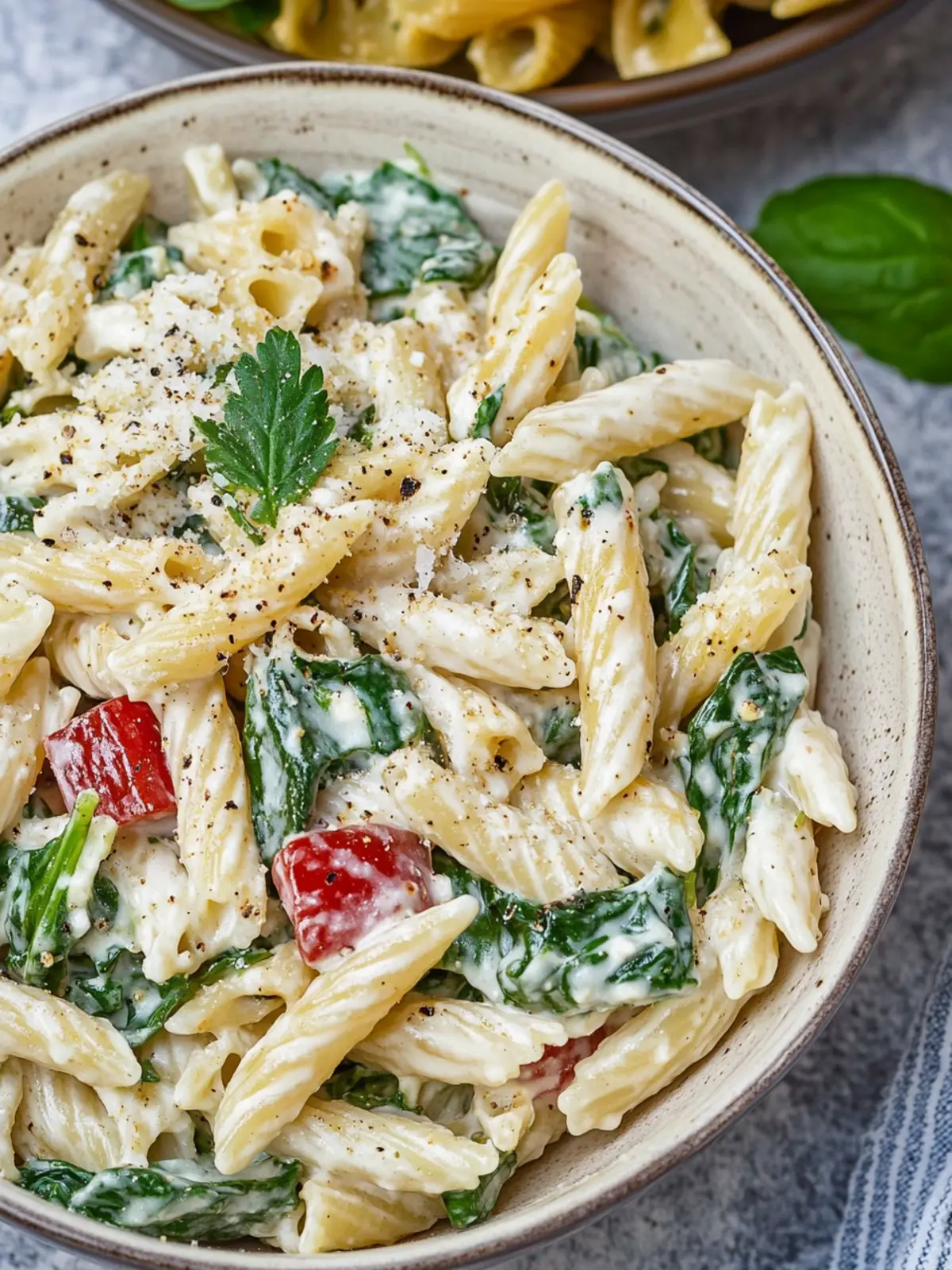 Creamy Spinach Dip Pasta Salad: A Fresh Twist for Dinner 2 Spinach Dip Pasta Salad