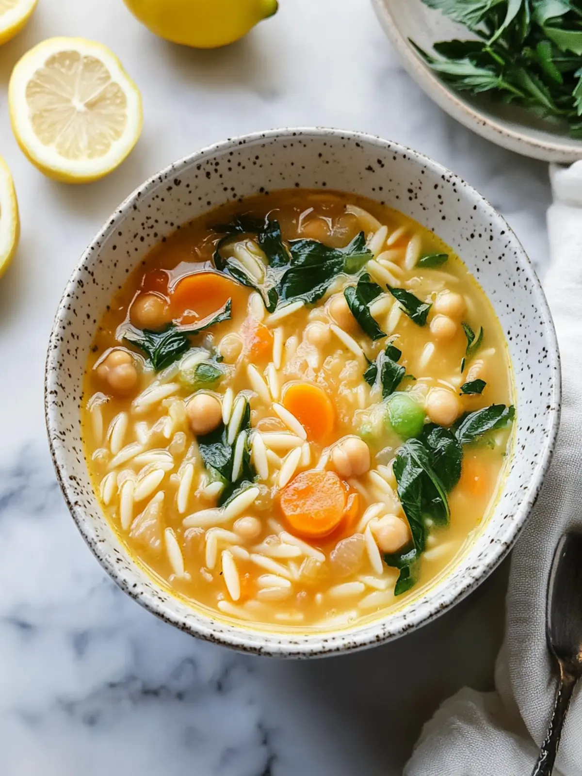 Cozy Up with Zesty Lemon Chickpea Orzo Soup Delight 4 Lemon Chickpea Orzo Soup