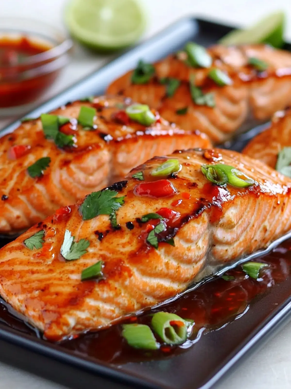 Broiled Salmon with Thai Sweet Chili Glaze: Quick & Delicious! 4 Broiled Salmon with Thai Sweet Chili Glaze