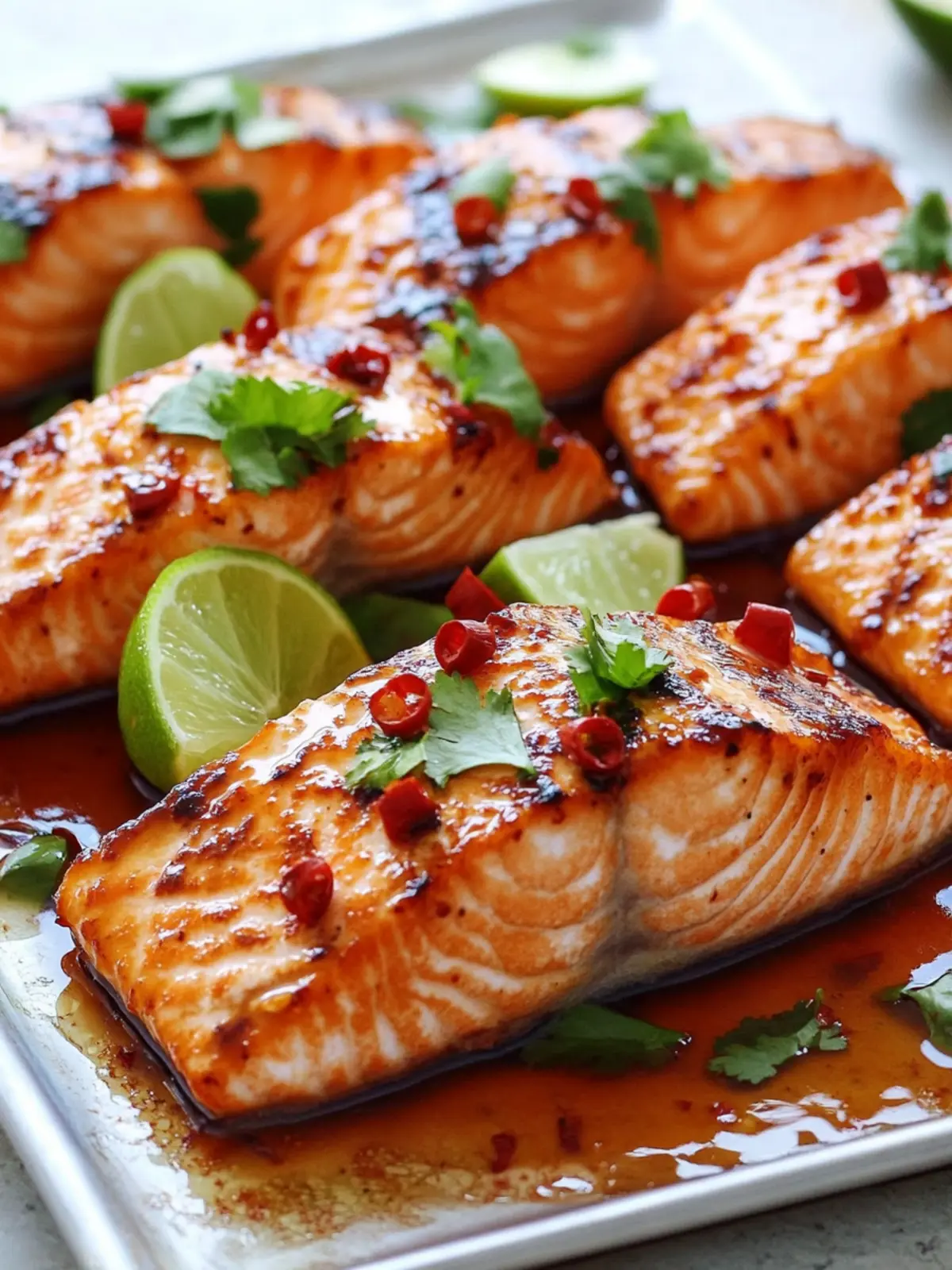 Broiled Salmon with Thai Sweet Chili Glaze: Quick & Delicious! 2 Broiled Salmon with Thai Sweet Chili Glaze
