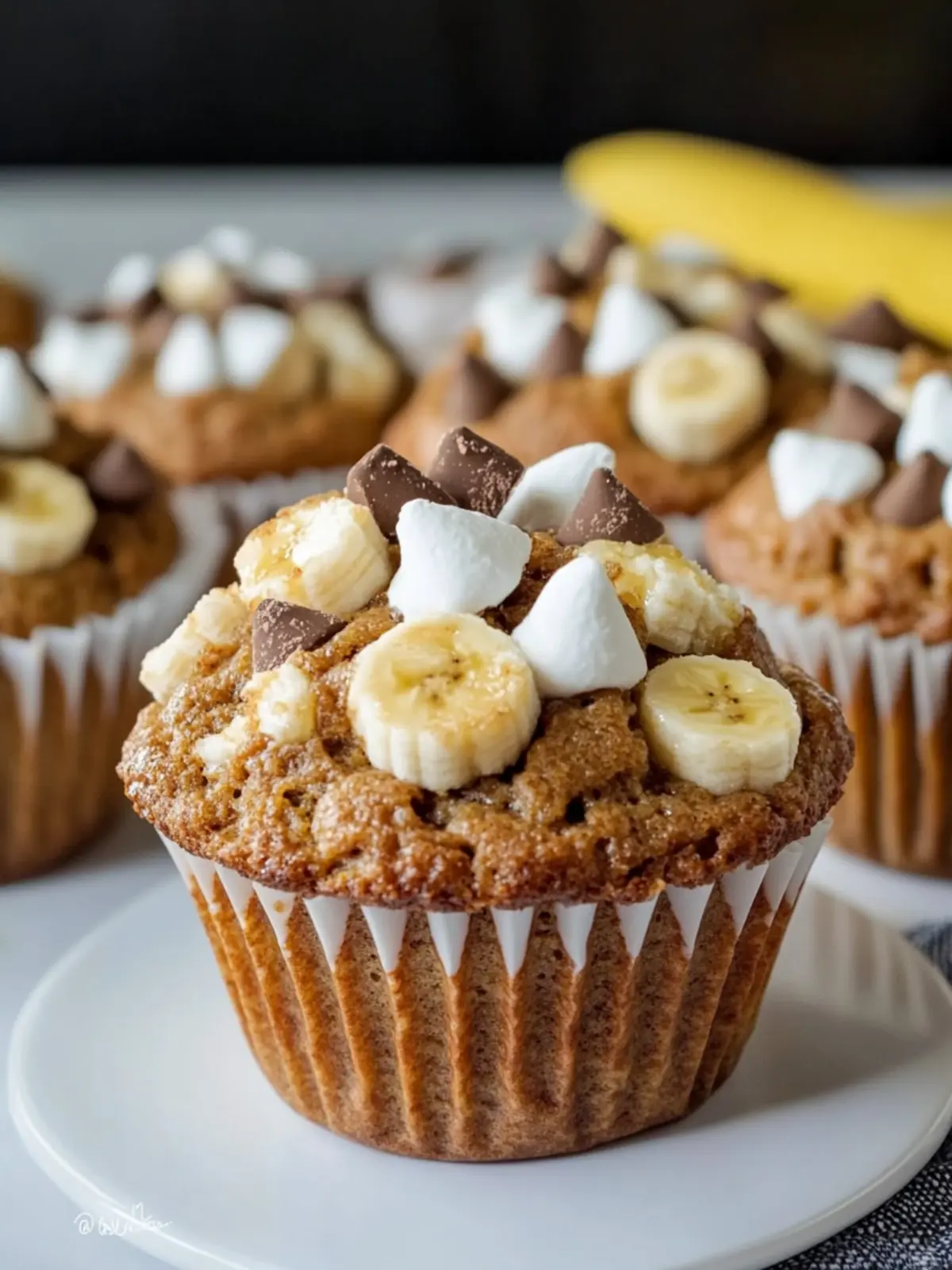 Indulge in Banana S'mores Muffins for Cozy Mornings 4 Banana S'mores Muffins