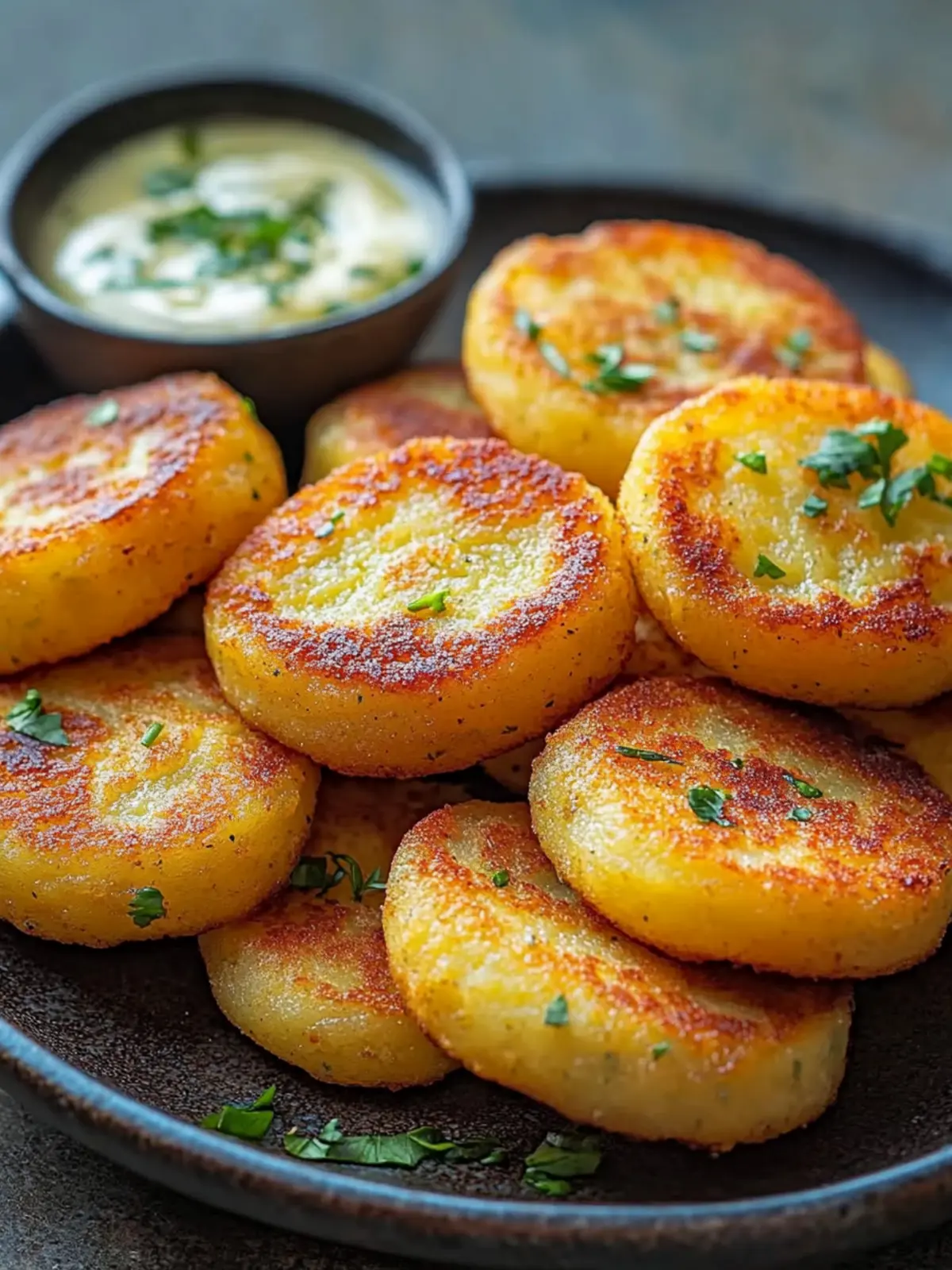 Crispy Caribbean Yucca Cakes with Zesty Garlic-Lime Mojo 4 Crispy Caribbean Yucca Cakes