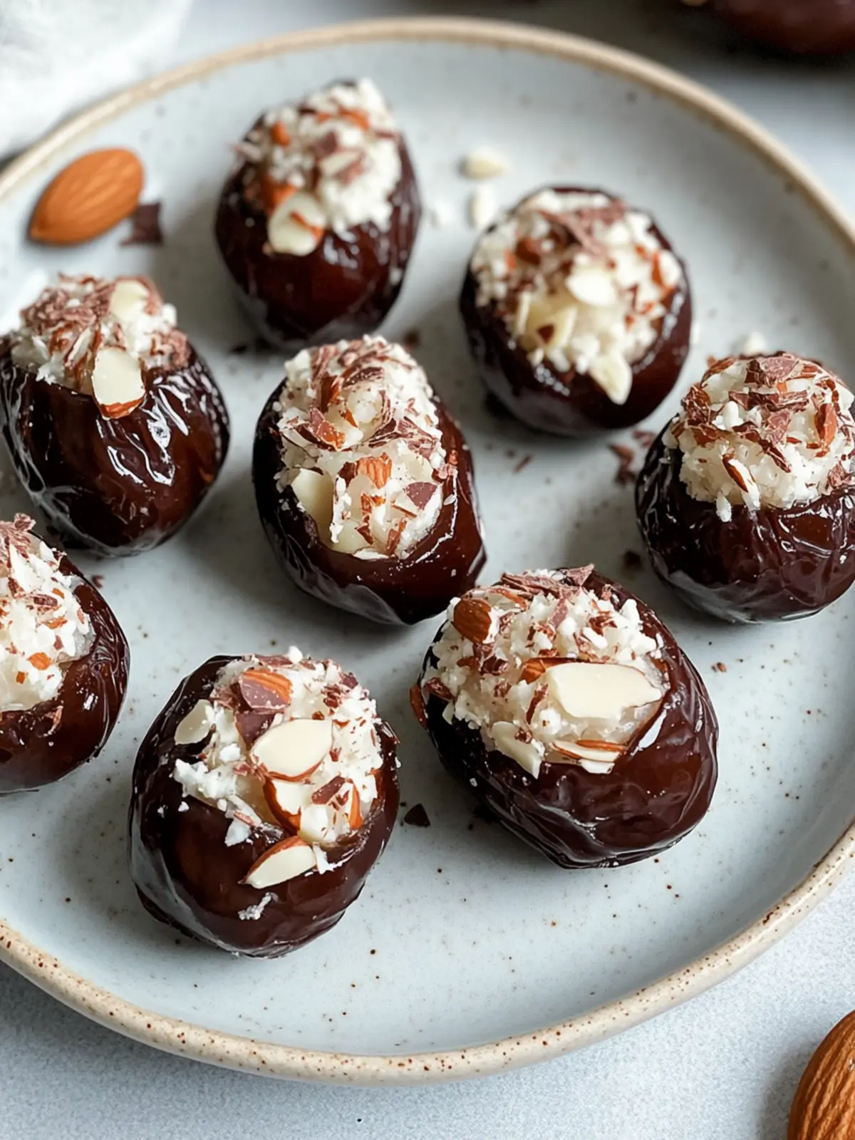 Decadent Almond Joy Stuffed Dates Your Taste Buds Will Adore 3 Almond Joy Stuffed Dates