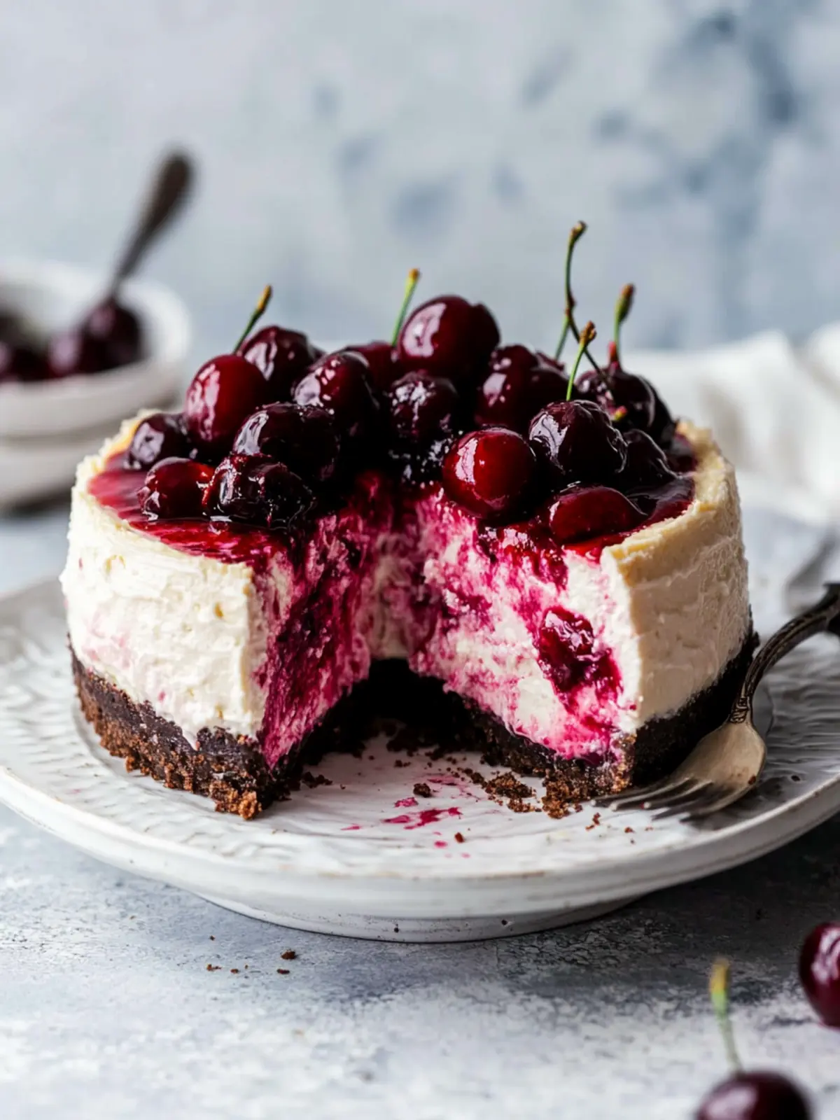 Decadent Cherry Cheesecake with Oreo Crust You’ll Love 3 Cherry Cheesecake