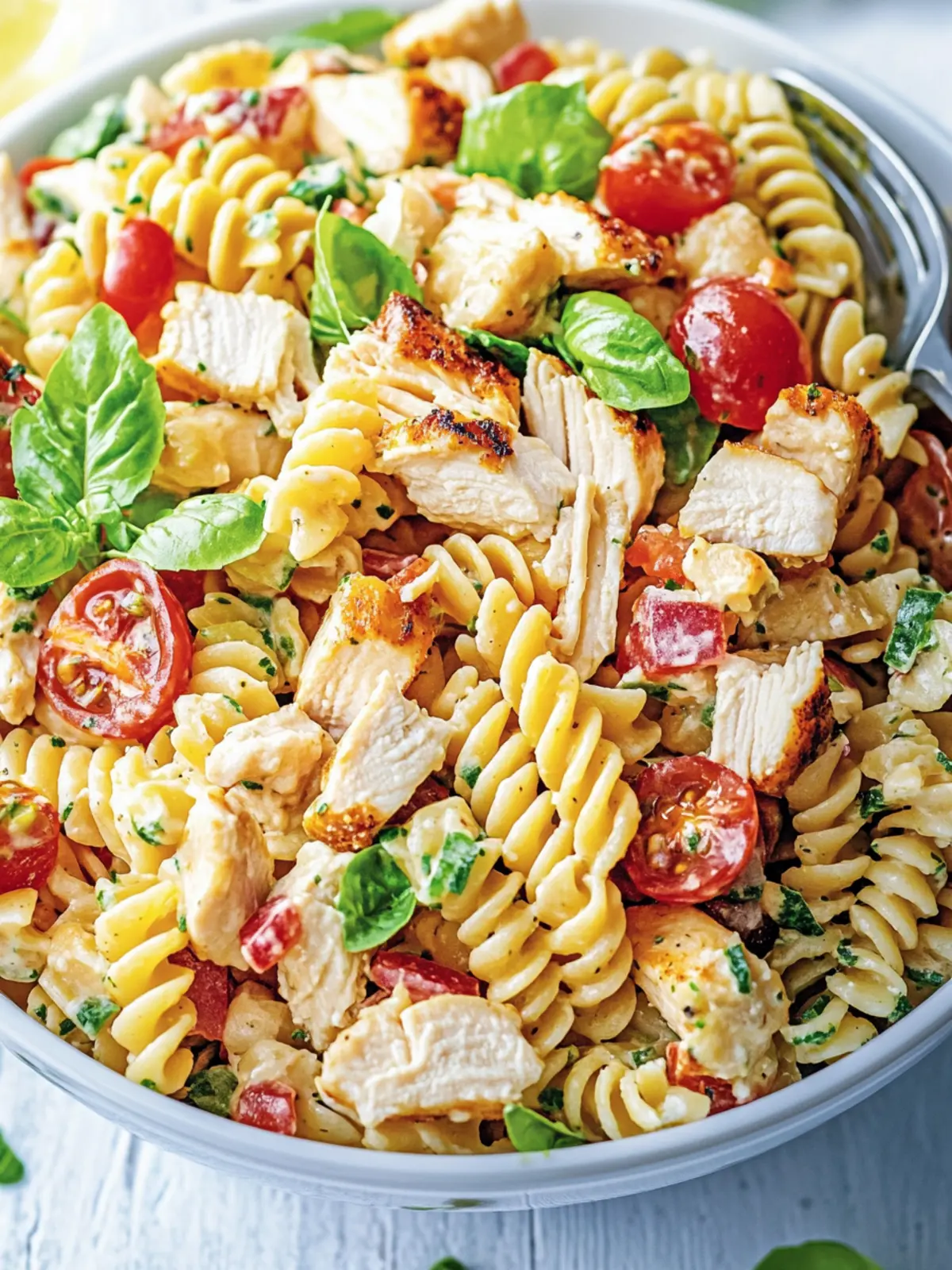 Savor the Crunch: Chicken Club Pasta Salad Delight 2 Chicken Club Pasta Salad