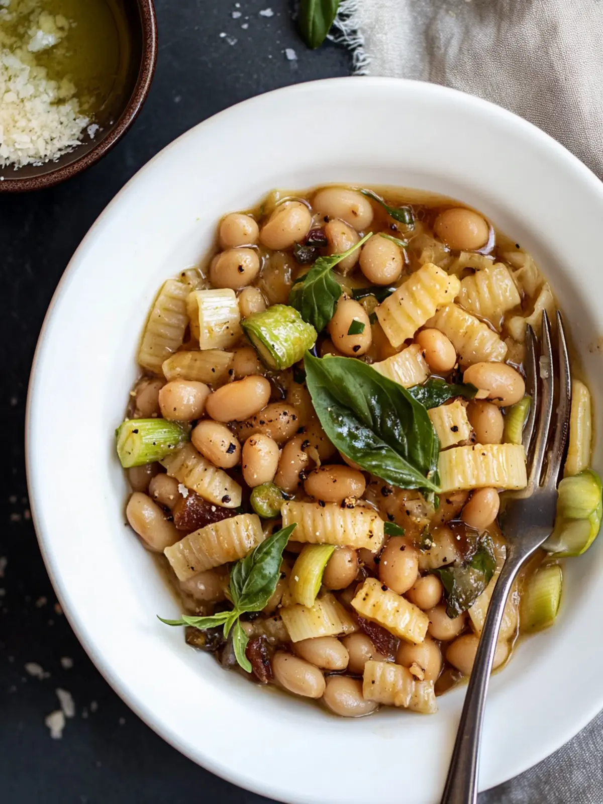 Delicious Miso Pasta Sauce with Cannellini Beans and Leeks 2 Miso Pasta Sauce with Cannellini Beans and Leeks