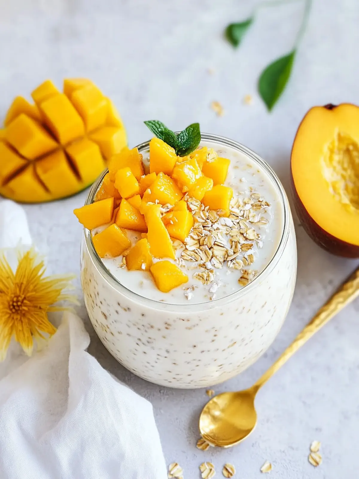 Mango Coconut Overnight Oats: A Tropical Breakfast Delight 5 MANGO COCONUT OVERNIGHT OATS