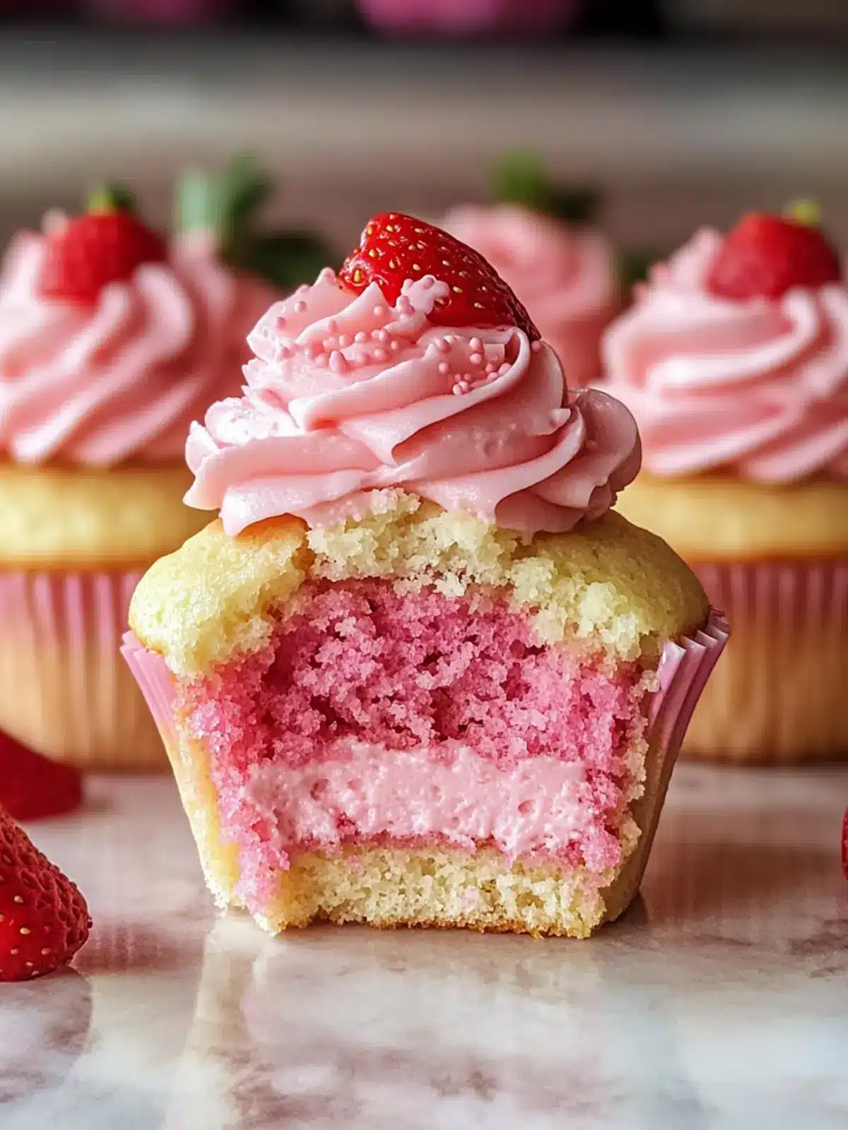 Indulge in Strawberry Milkshake Cupcakes for a Sweet Treat 5 Strawberry Milkshake Cupcakes