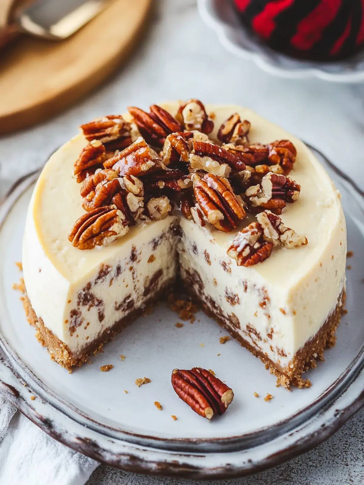 Indulge in Browned Butter Pecan Cheesecake Bliss 4 Browned Butter Pecan Cheesecake