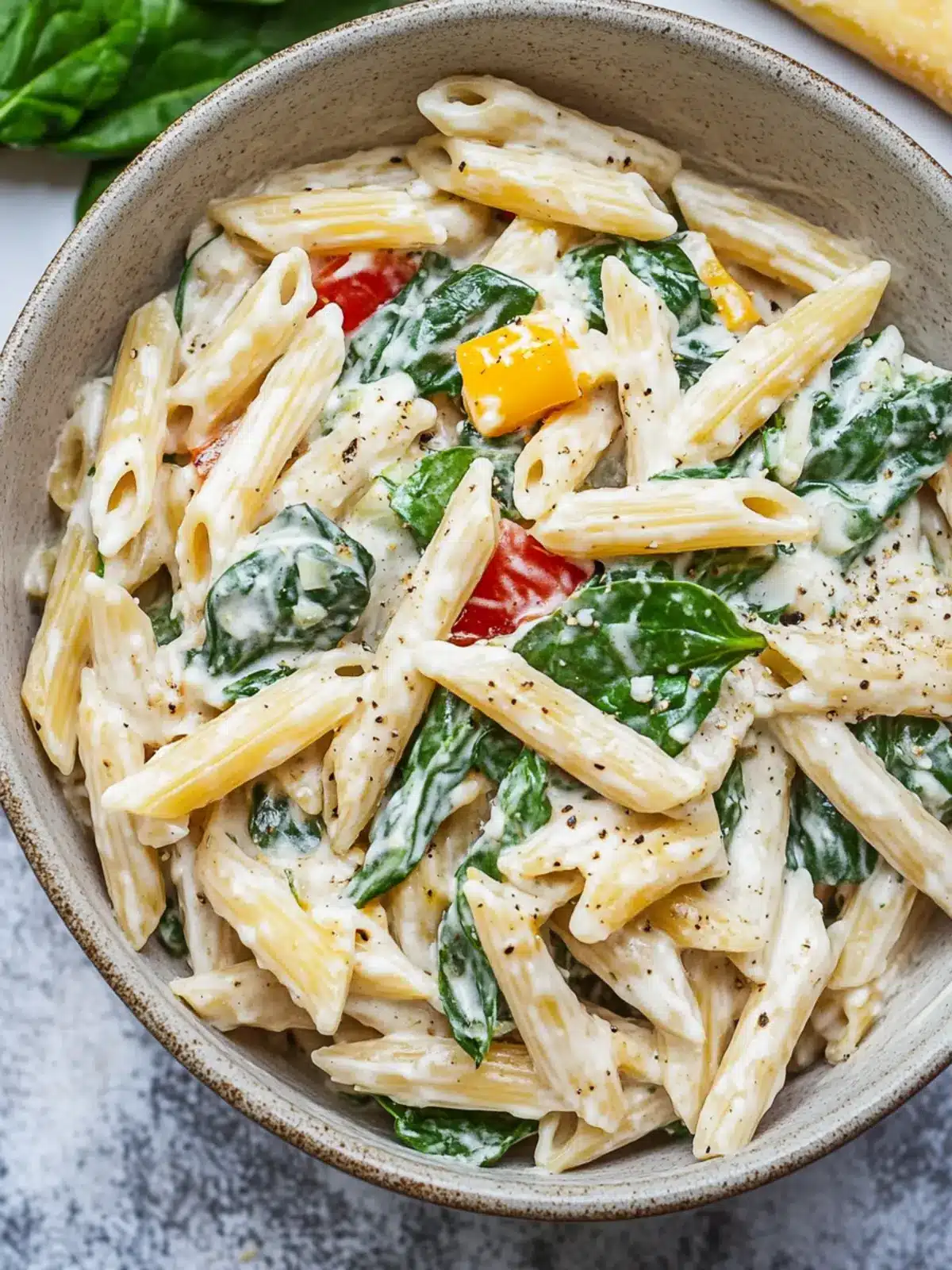 Creamy Spinach Dip Pasta Salad: A Fresh Twist for Dinner 3 Spinach Dip Pasta Salad