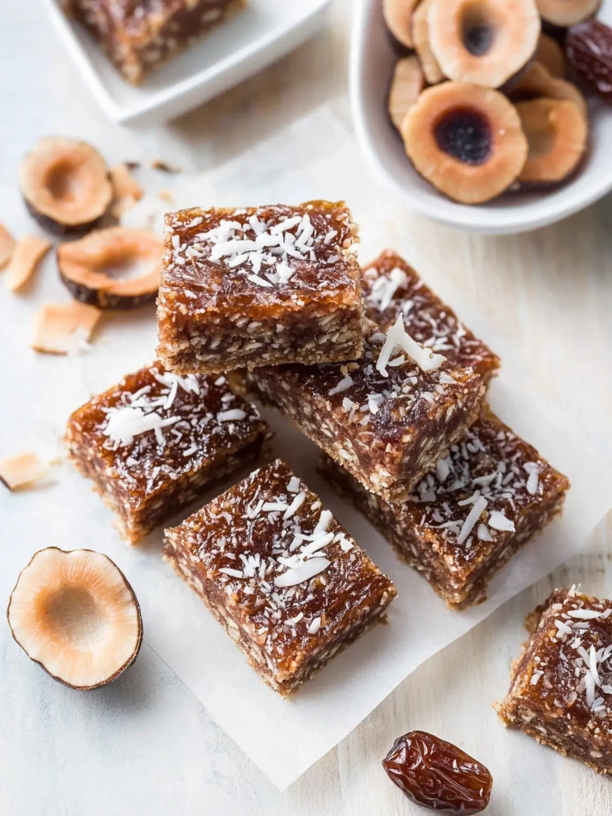 Delicious Toasted Coconut Date Bars for Guilt-Free Snacking 2 Toasted Coconut Date Bars
