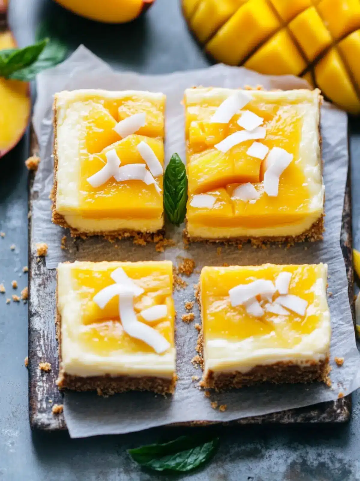 Delicious Coconut Mango Cheesecake Bars to Wow Your Guests 5 Coconut Mango Cheesecake Bars