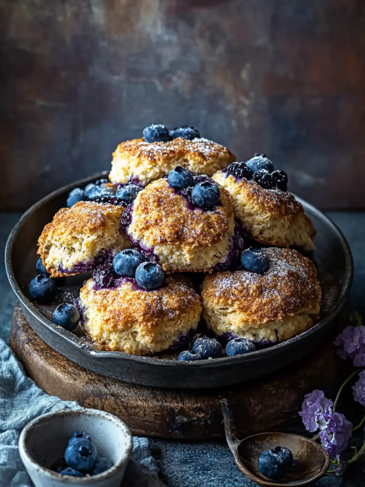 Delicious Blueberry Cinnamon Crunch Sourdough Biscuits Recipe 4 Blueberry Cinnamon Crunch Sourdough Biscuits