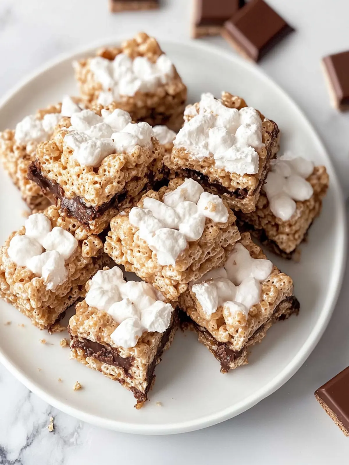 S’mores Rice Krispies Treats: Easy, Gooey, and Irresistible! 4 S’mores Rice Krispies Treats