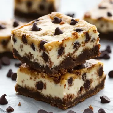Decadent Chocolate Chip Cheesecake Bars to Satisfy Cravings 10 Chocolate Chip Cheesecake Bars