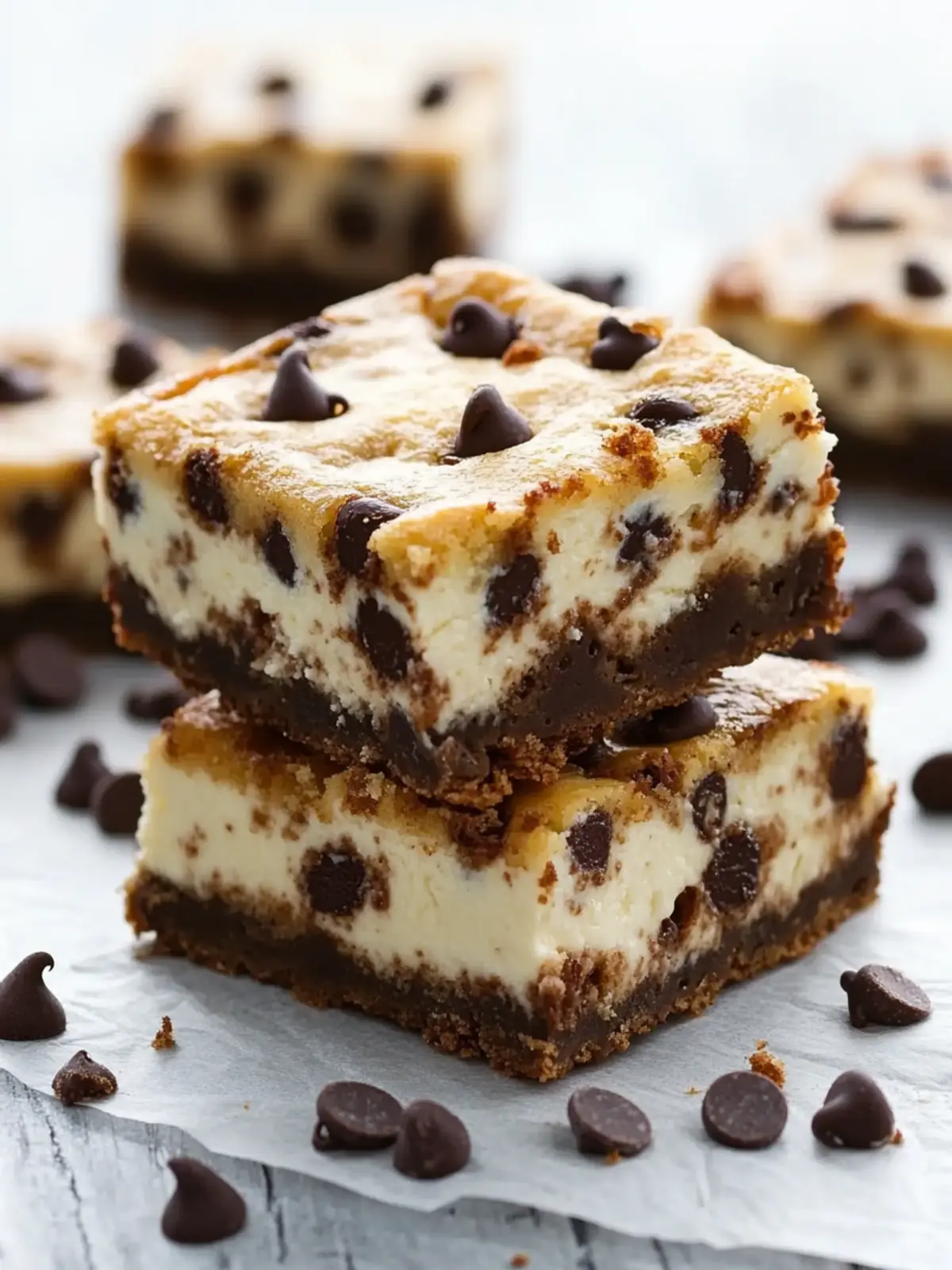 Decadent Chocolate Chip Cheesecake Bars to Satisfy Cravings 5 Chocolate Chip Cheesecake Bars