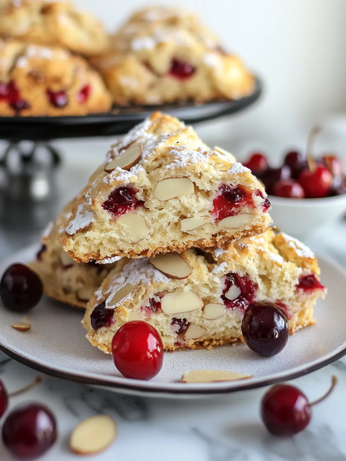 Delicious Cherry Almond Scones to Brighten Your Morning 4 Cherry Almond Scones