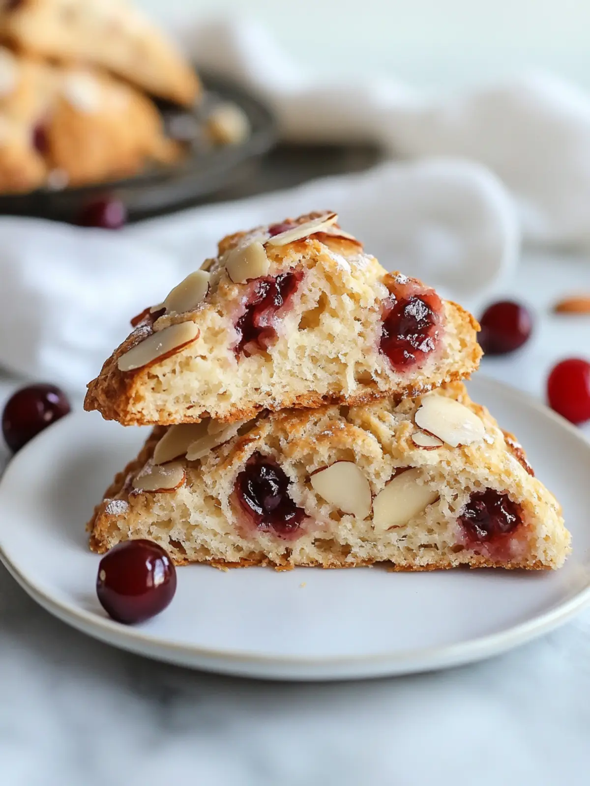 Delicious Cherry Almond Scones to Brighten Your Morning 3 Cherry Almond Scones