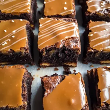 Decadent Pretzel Bottom Caramel Brownies You’ll Love 9 Pretzel Bottom Caramel Brownies
