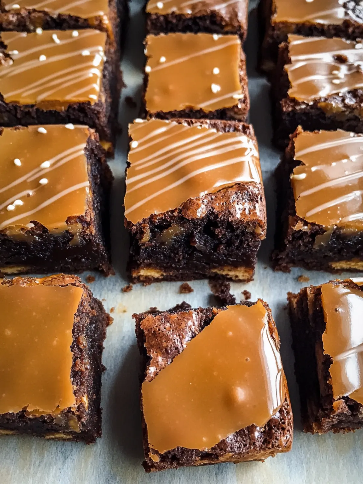 Decadent Pretzel Bottom Caramel Brownies You’ll Love 5 Pretzel Bottom Caramel Brownies