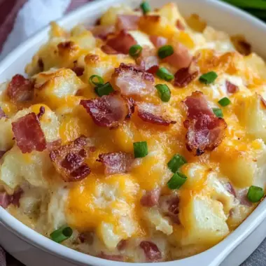 Savor Ham & Bacon Cheesy Potatoes for Ultimate Comfort Food 9 Ham & Bacon Cheesy Potatoes