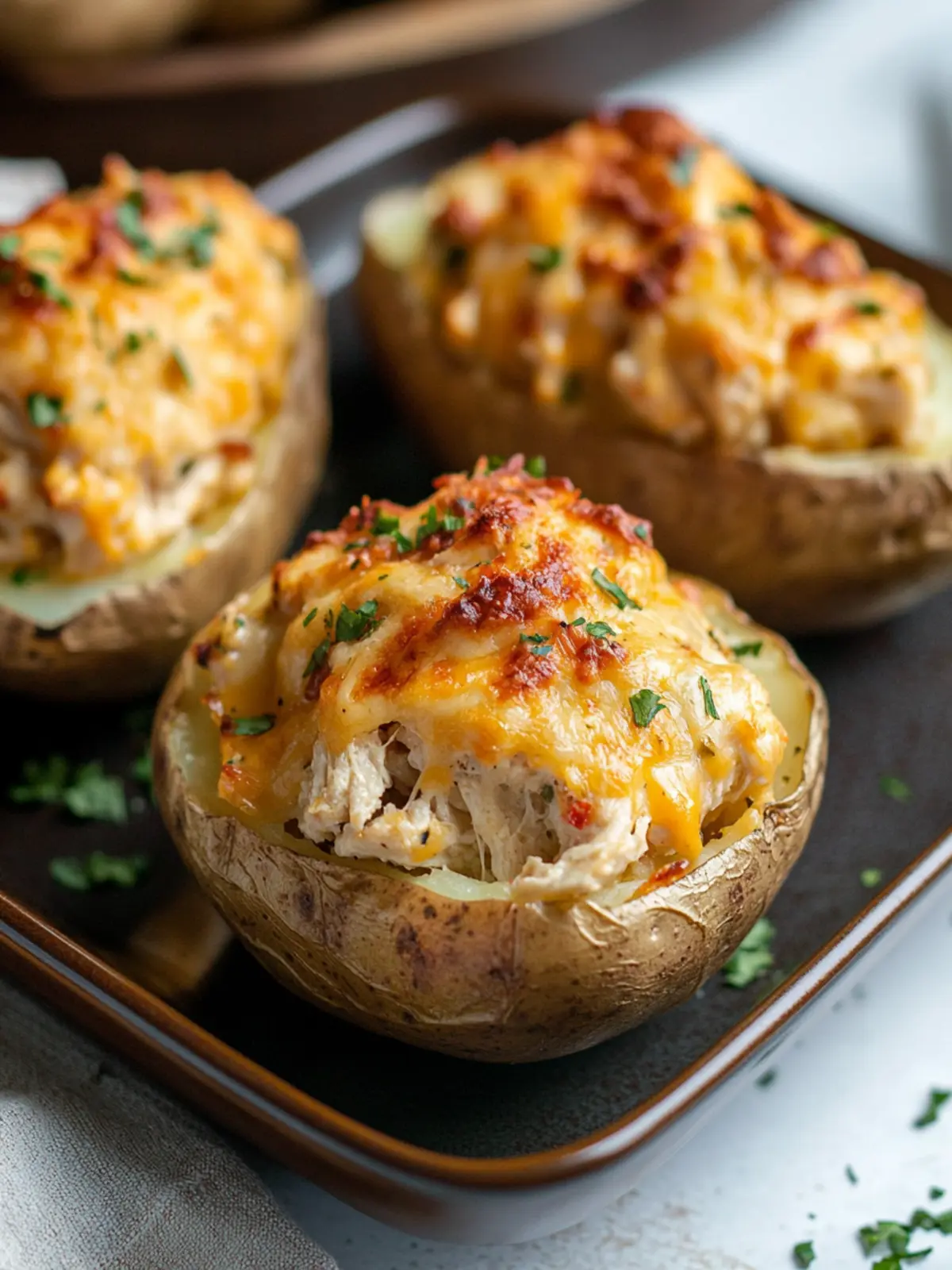Savor the Flavor: Crack Chicken Stuffed Baked Potatoes 2 Crack Chicken Stuffed Baked Potatoes