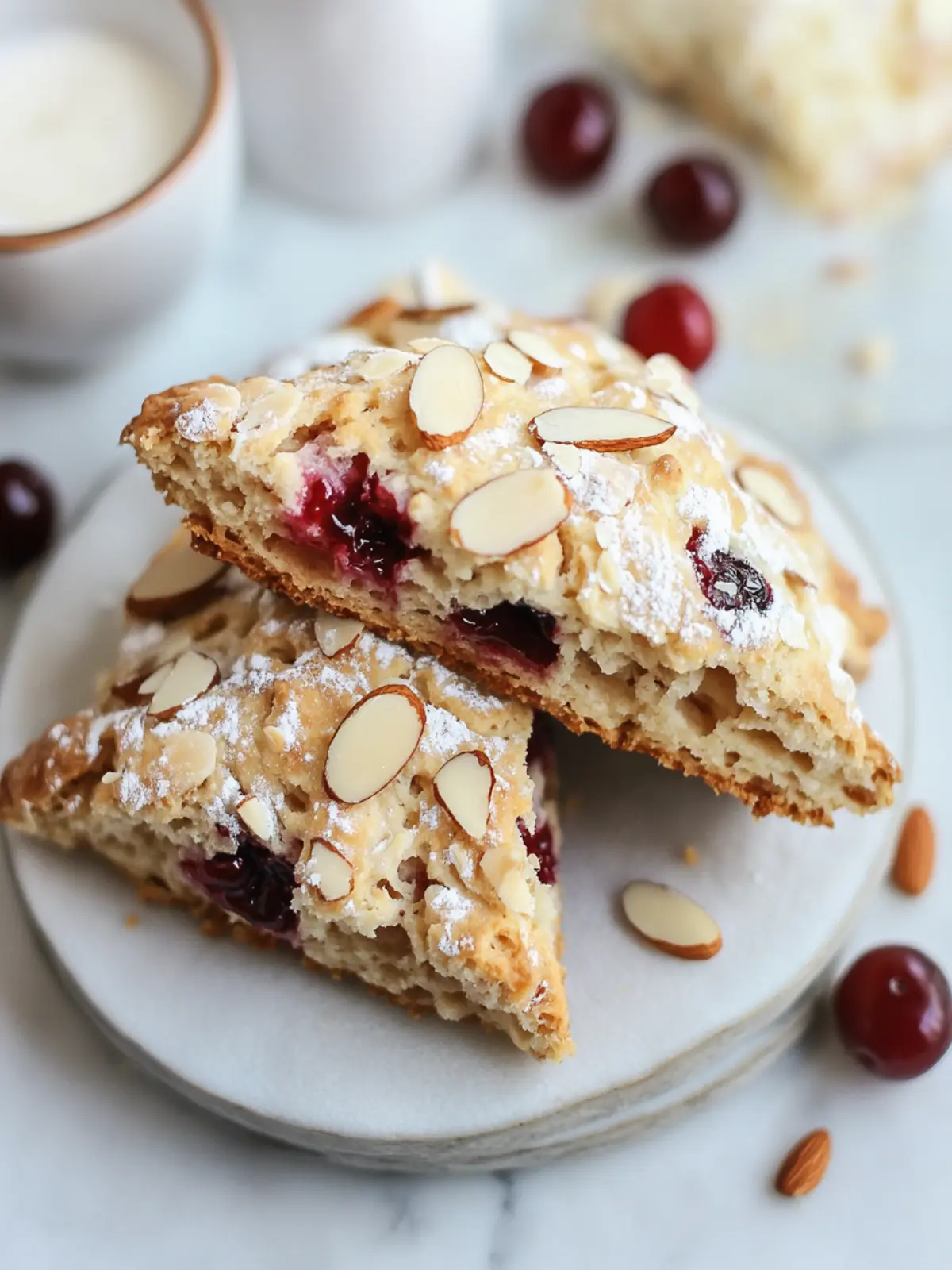 Delicious Cherry Almond Scones to Brighten Your Morning 5 Cherry Almond Scones