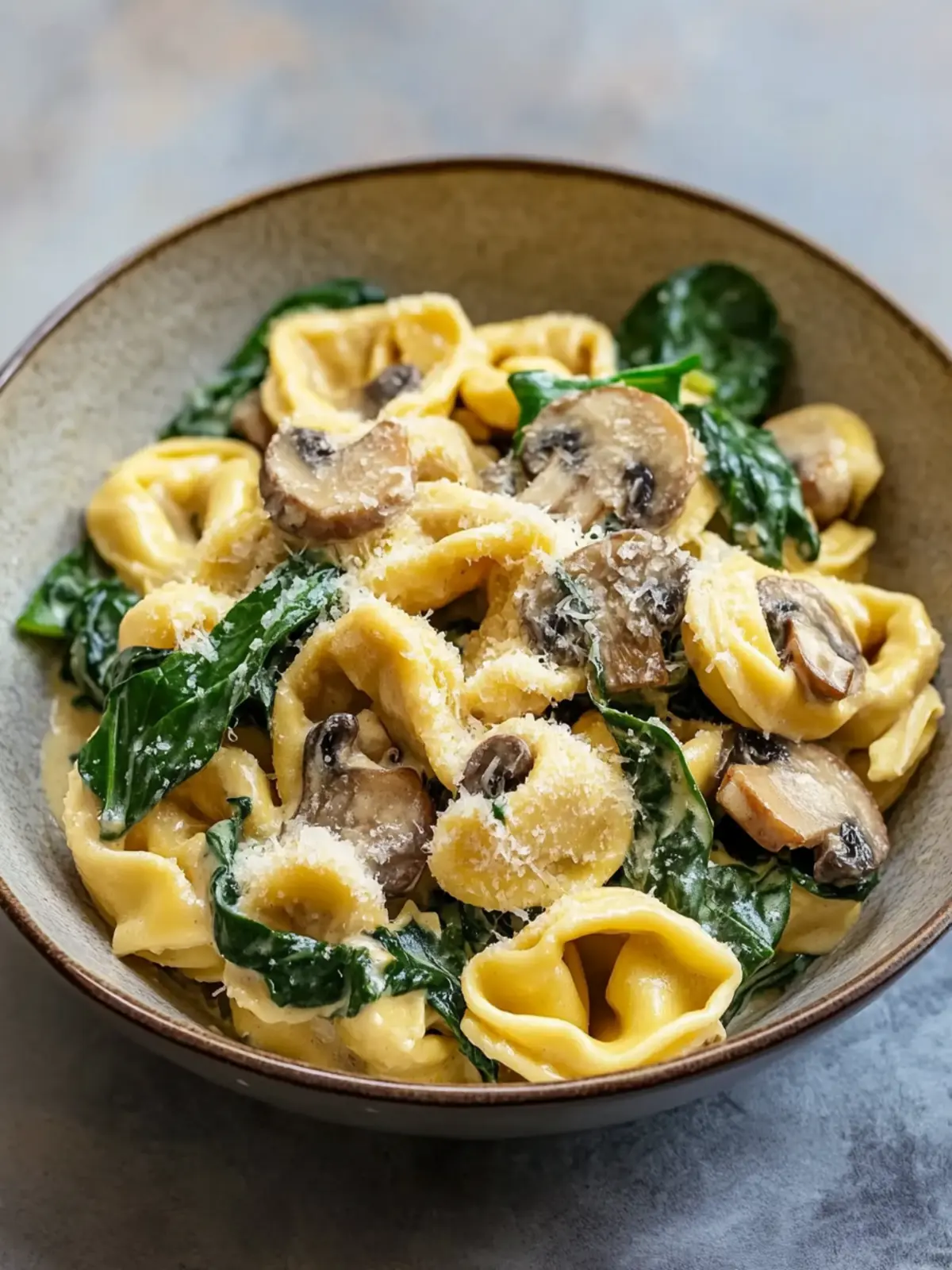 Creamy Tortellini with Spinach and Mushrooms: A Cozy Feast 4 Creamy Tortellini with Spinach and Mushrooms
