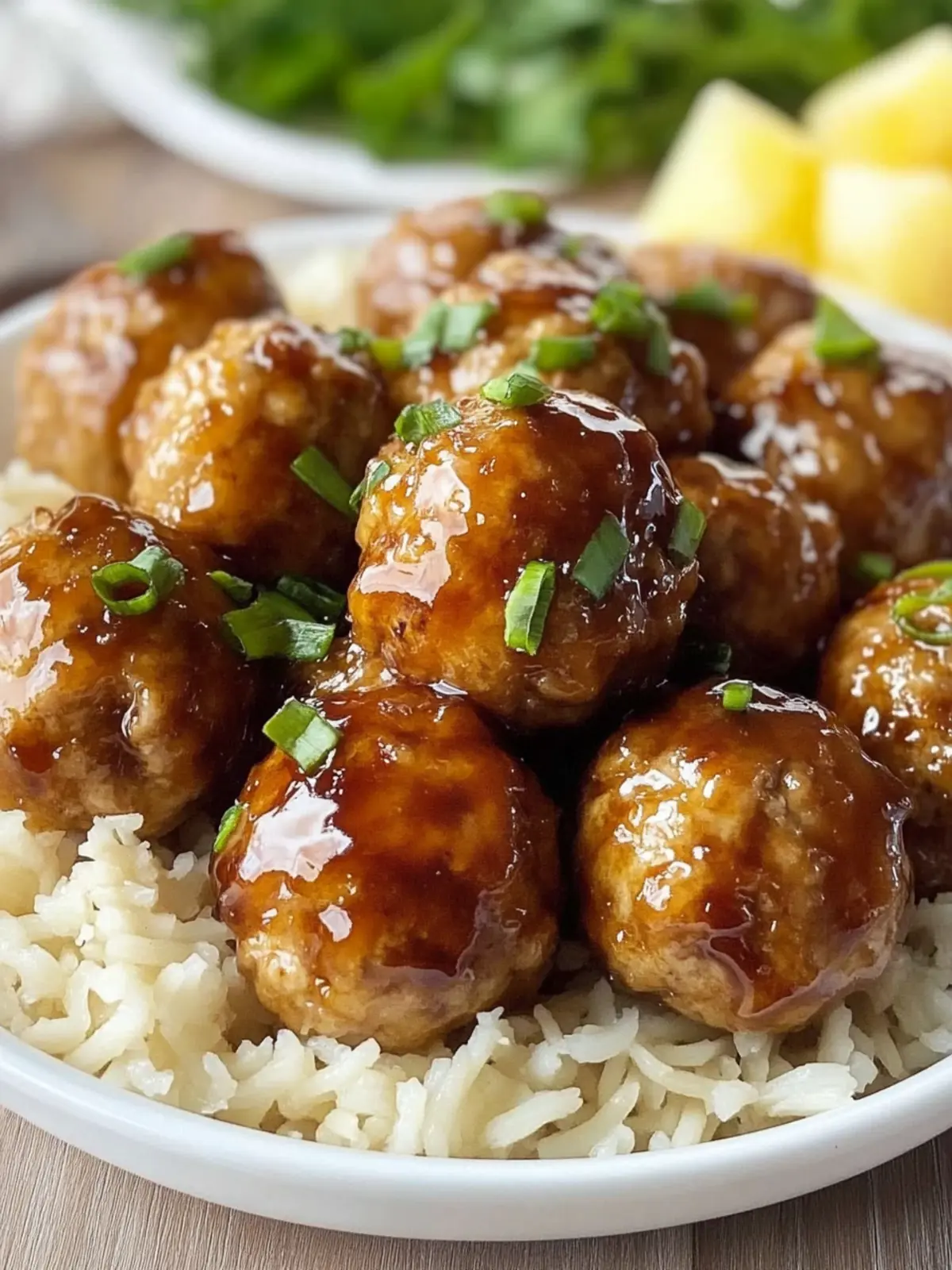 Zesty Pineapple Teriyaki Chicken Meatballs You’ll Crave 3 Pineapple Teriyaki Chicken Meatballs