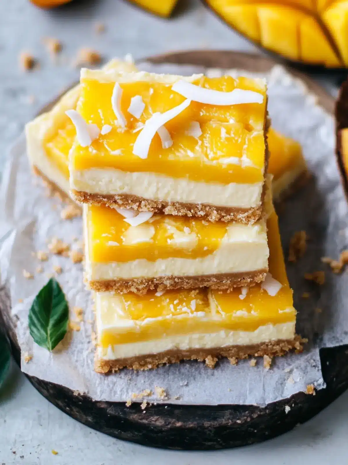 Delicious Coconut Mango Cheesecake Bars to Wow Your Guests 4 Coconut Mango Cheesecake Bars