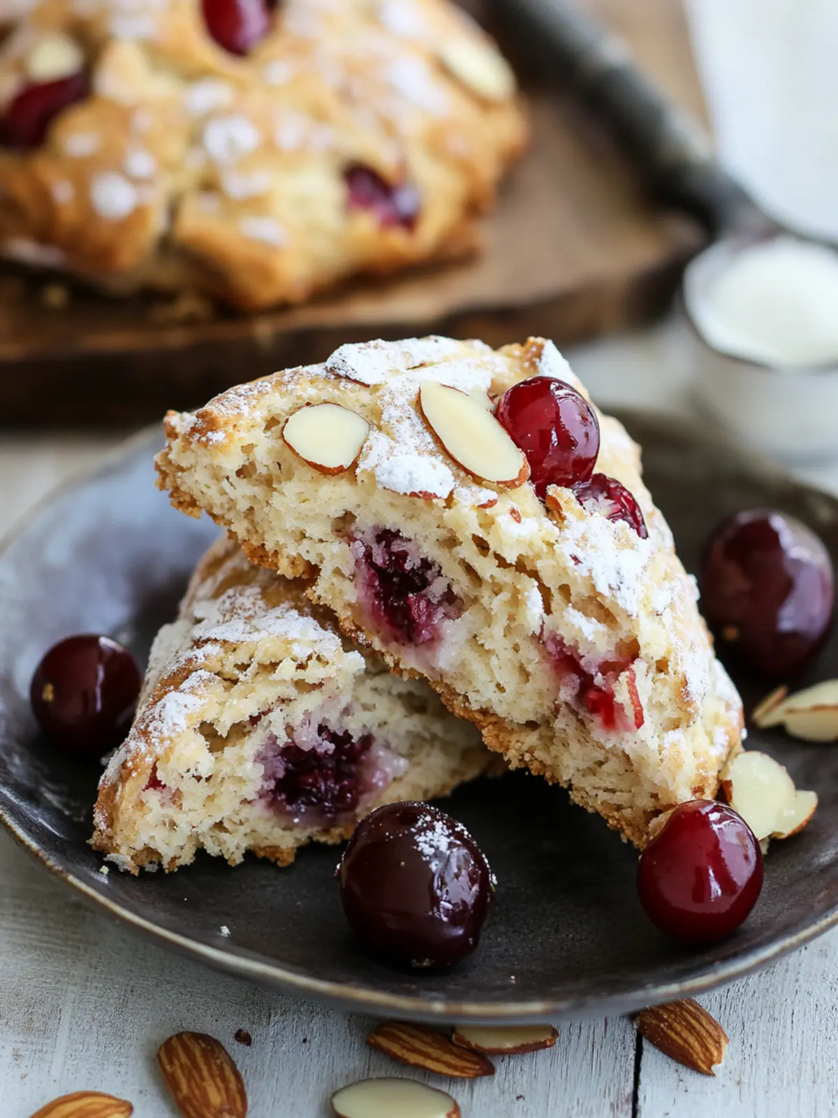 Delicious Cherry Almond Scones to Brighten Your Morning 2 Cherry Almond Scones