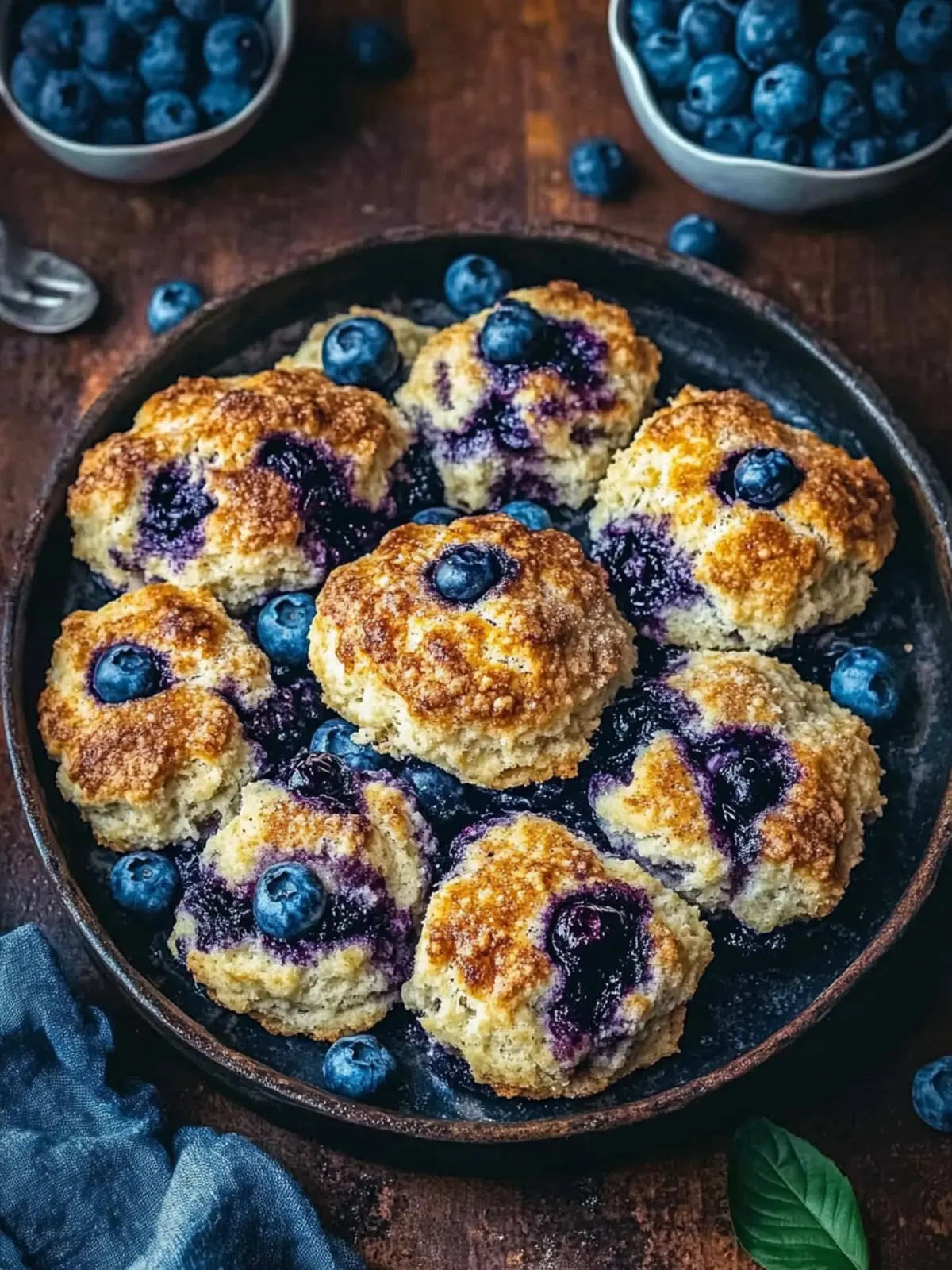 Delicious Blueberry Cinnamon Crunch Sourdough Biscuits Recipe 3 Blueberry Cinnamon Crunch Sourdough Biscuits