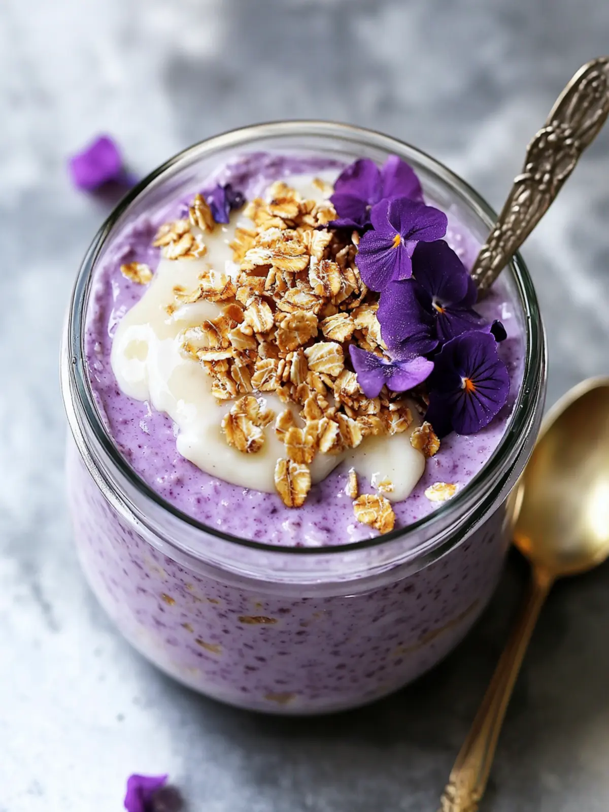 Delightful Ube Cheesecake Overnight Oats for Busy Mornings 4 Ube Cheesecake Overnight Oats