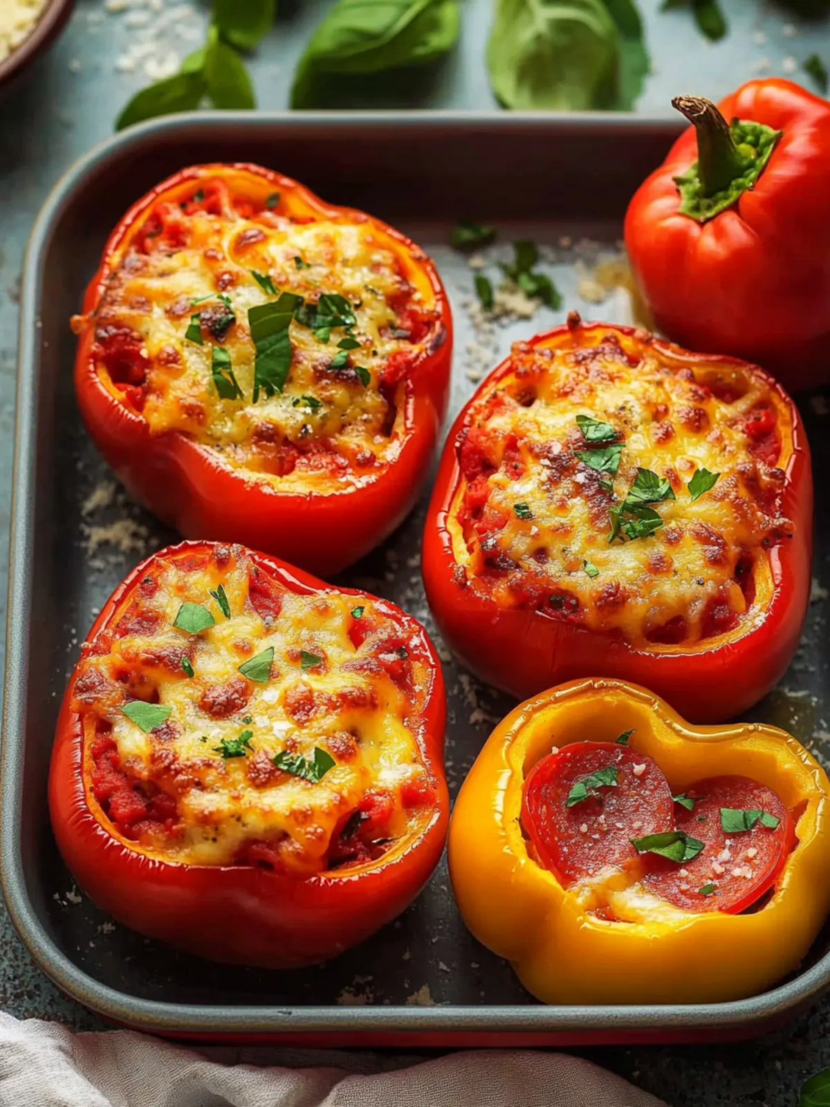 Irresistible Pizza Stuffed Bell Peppers for Dinner Delight 4 Pizza Stuffed Bell Peppers